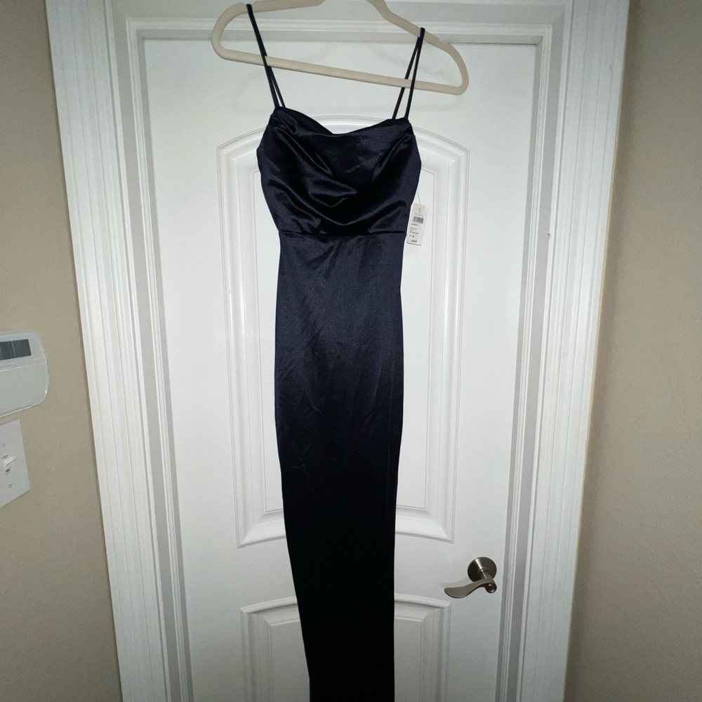 Lola High Slit Satin Dress NWT